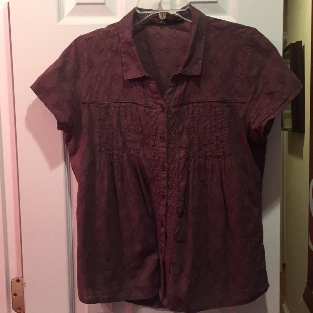 Prana short sleeved, button down shirt